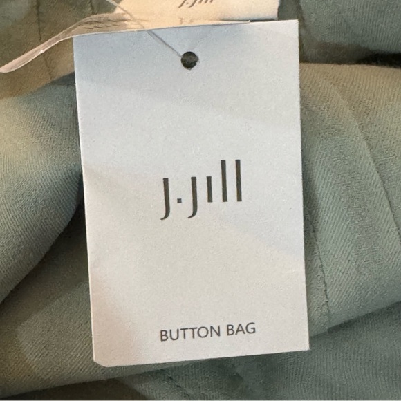 J. Jill Pintuck V-Neck Tunic Top M Sage Green Minimalist - Picture 11 of 11